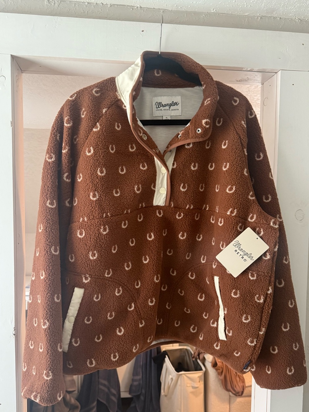 Wrangler 1/4 snap sweatshirt Shacket